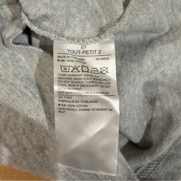 Janie and Jack Frenchie Dog Long Sleeve Tee Gray Size 2T - Picture 4 of 4